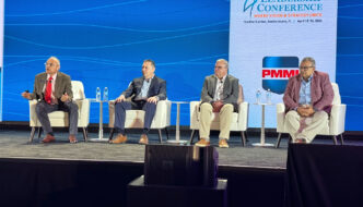 Rob Cartia of ProMach speaks on the PAIRIS AI program panel at PMMI's Executive Leadership Conference